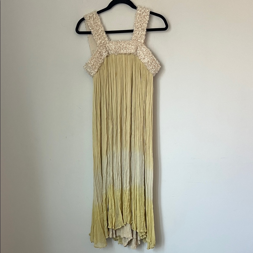 ✨ Rina Dhaka Ombre Midi Dress | Boho Luxe Romantic Anthropologie Size 6 🟰